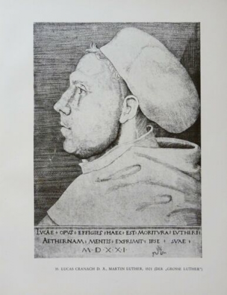 1947 - Lucas Cranach D. Ä., Martin Luther, Martin Luthers Vater, alter Druck